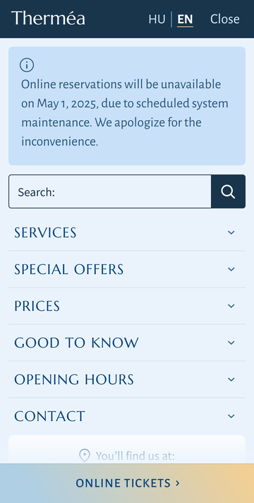 opened mobile navigation