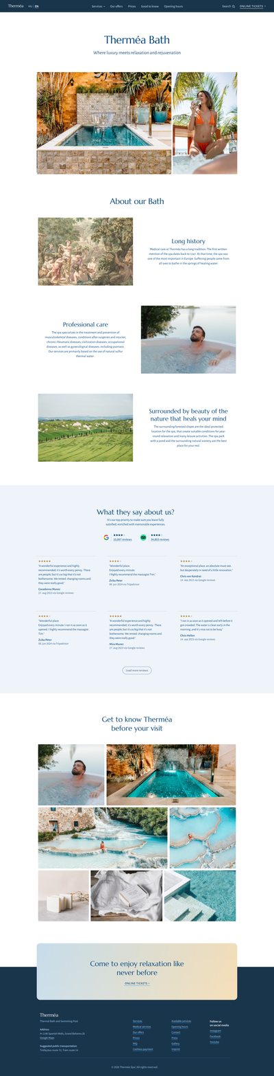 About page on Desktop