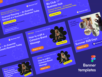 online banners for social media of a networking company, linkedin and facebook banners