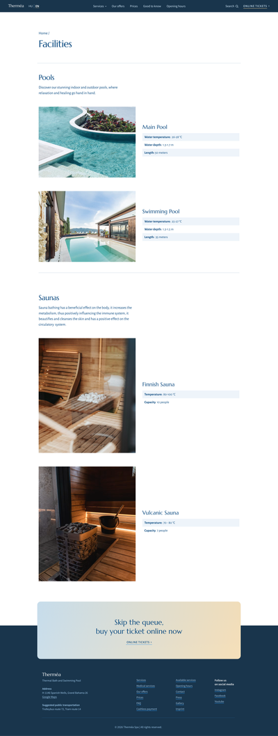 Content or service page, desktop view