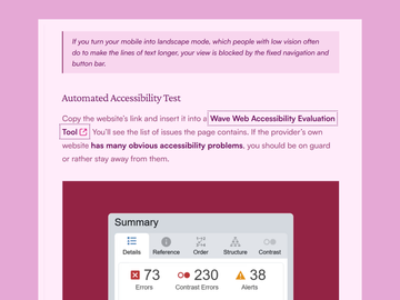 screenshot of page with keyboard focused link